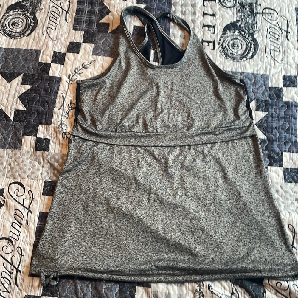 Latched Mama Gray Racerback Nursing Tank Top